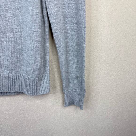 TALBOTS Wool Blend  Women's Sz L Christmas Gray Bird Seasons Tweetings Sweater - Picture 7 of 14